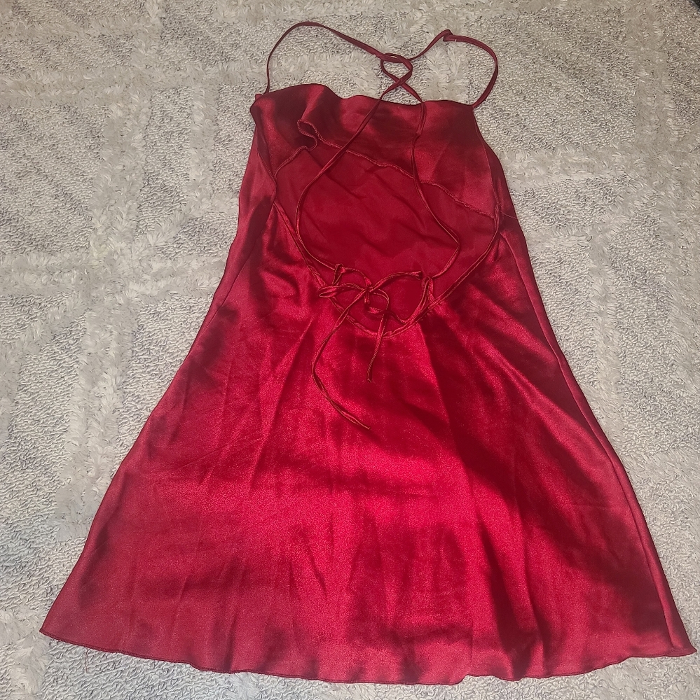 Red cocktail dress